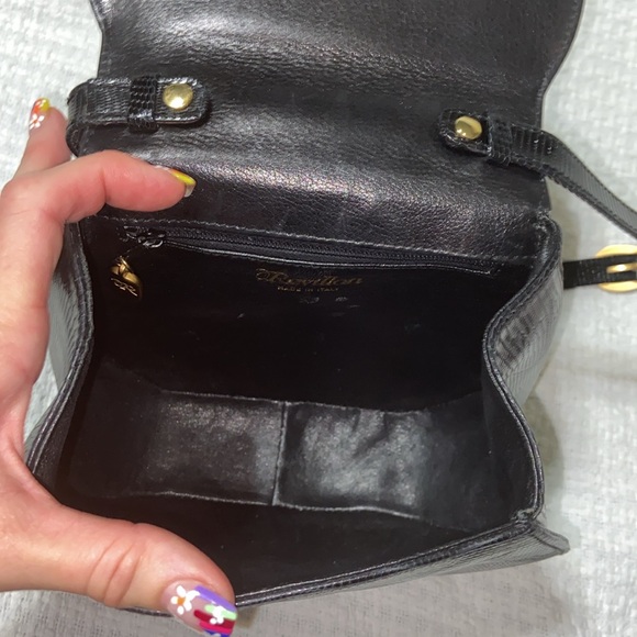 RARE vintage Revillon lizard embossed leather Bag - Picture 11 of 16